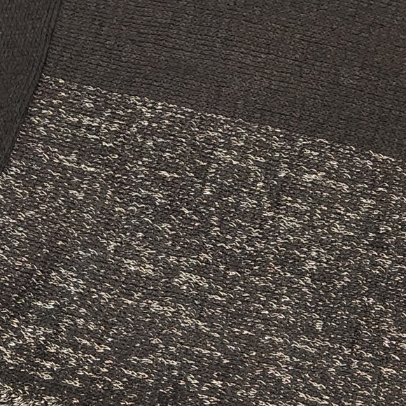 Womens Black And Metallic Knit Fringe Tassel Soft Poncho Cape Wrap Pullover - Picture 4 of 7